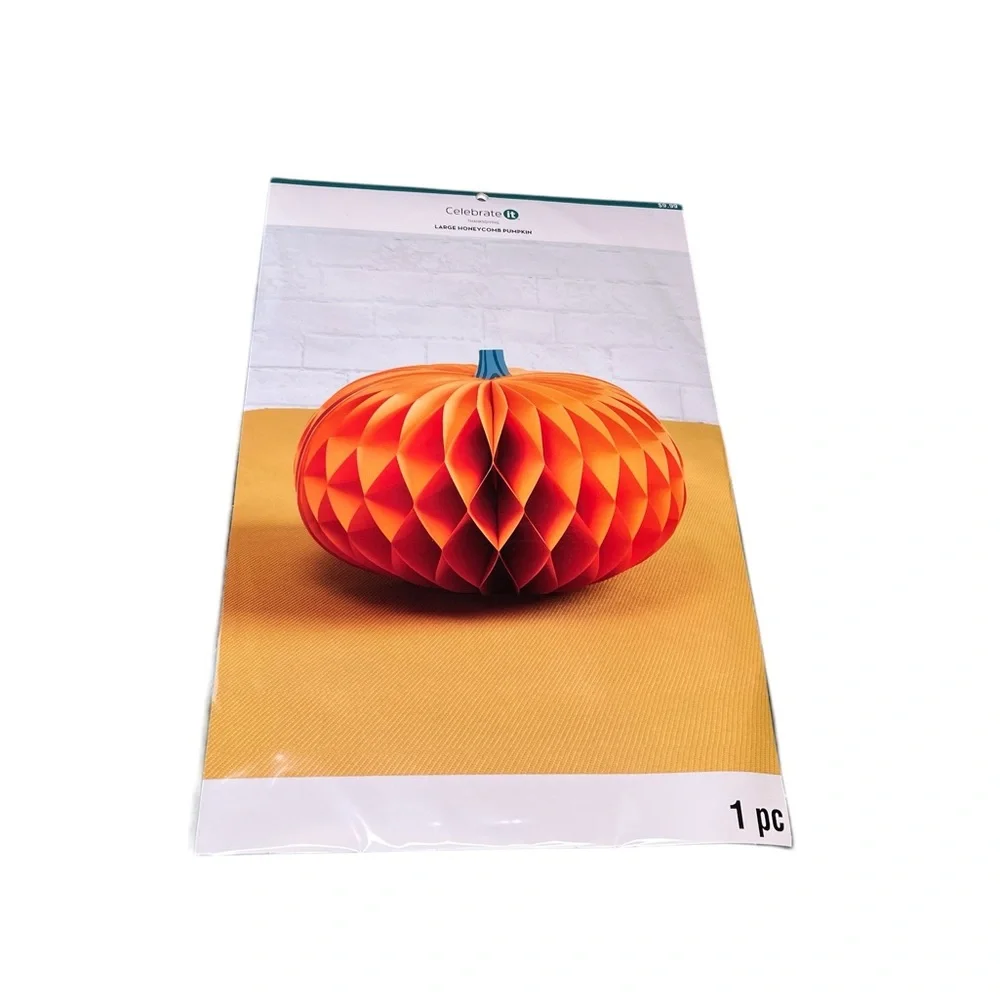 Celebrate It Large HoneyComb Pumpkin Party Decor